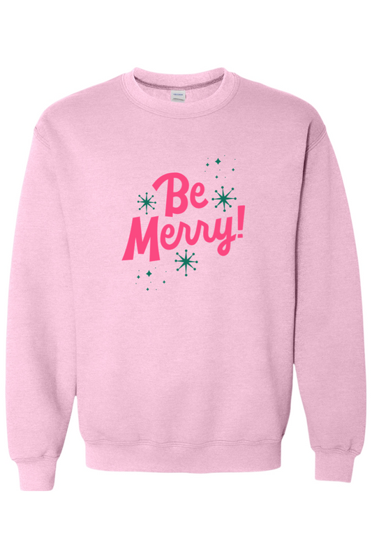 Be Merry Pink Crew Neck