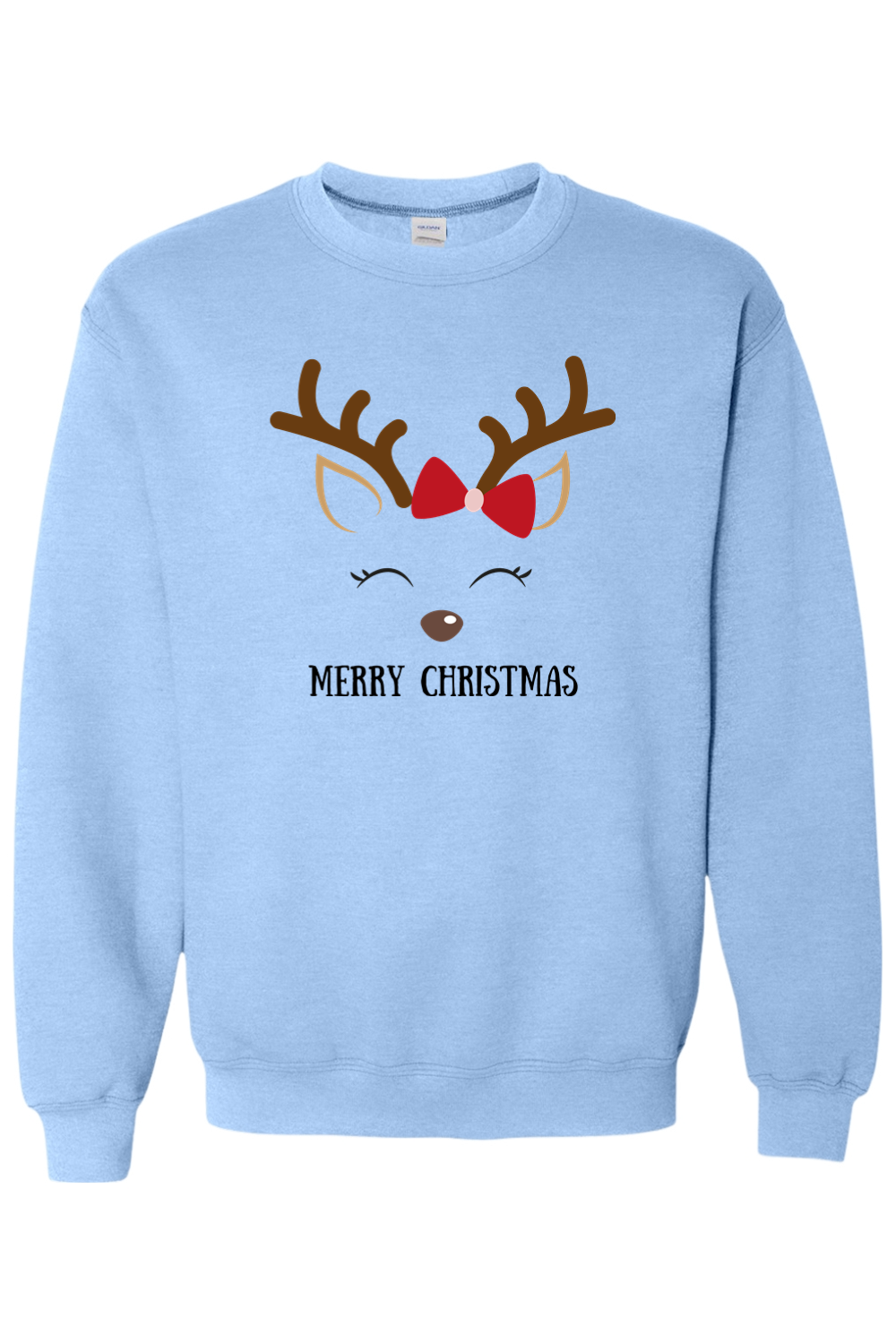 Merry Christmas Reindeer Crew Neck