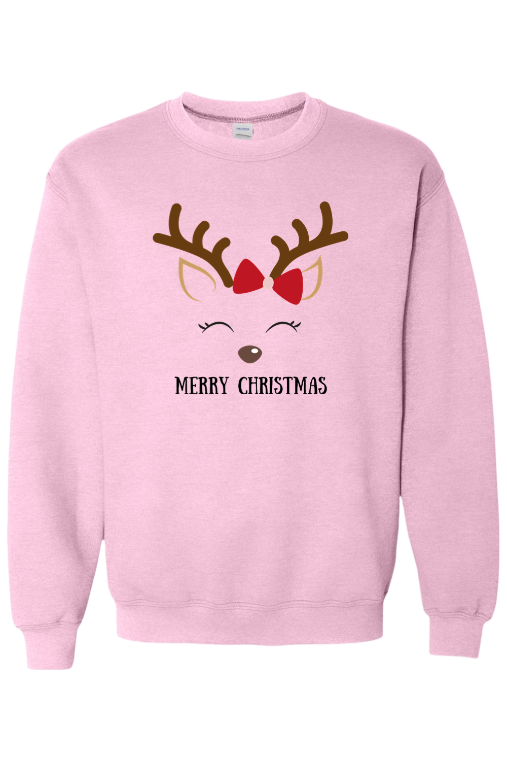Merry Christmas Reindeer Crew Neck