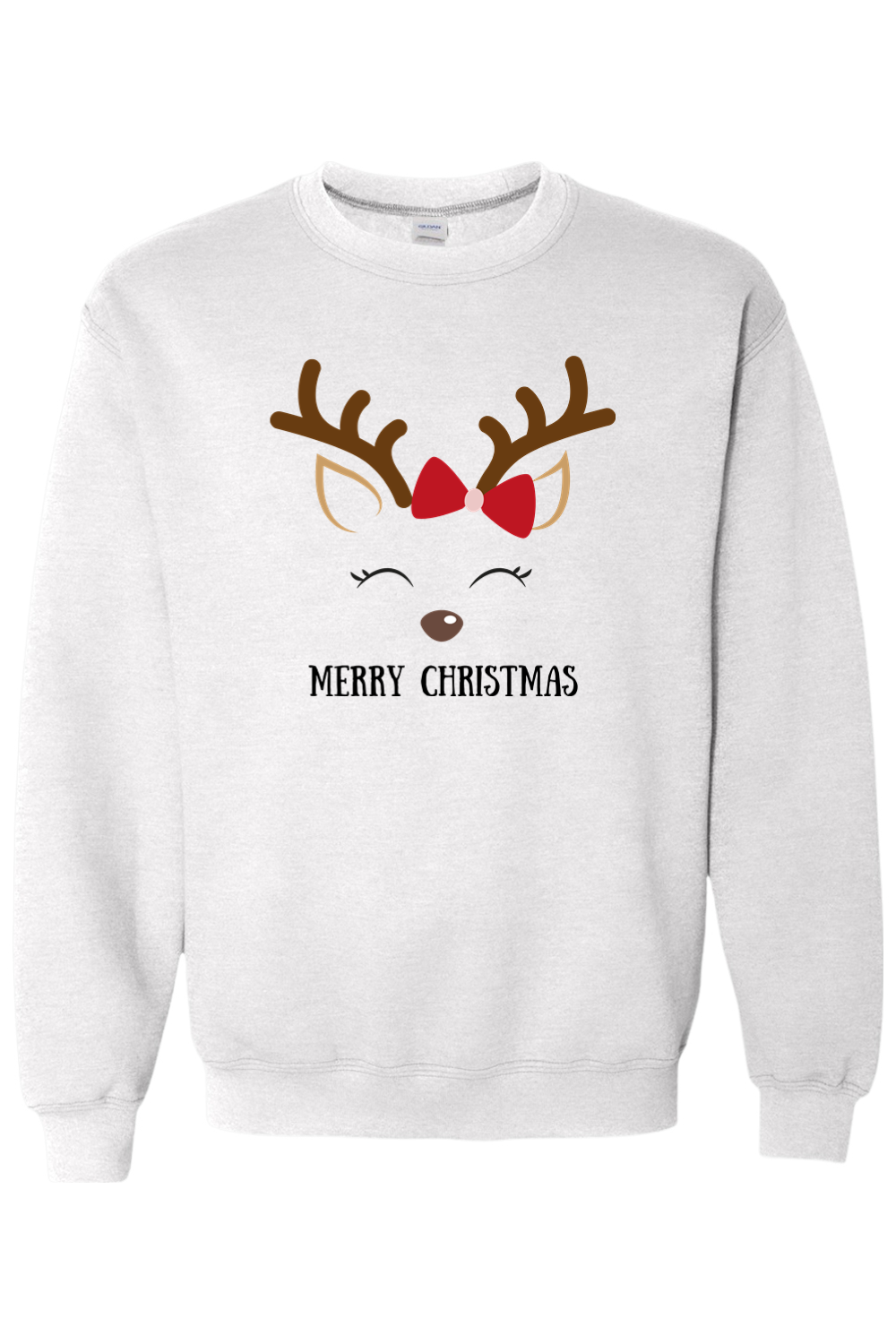 Merry Christmas Reindeer Crew Neck